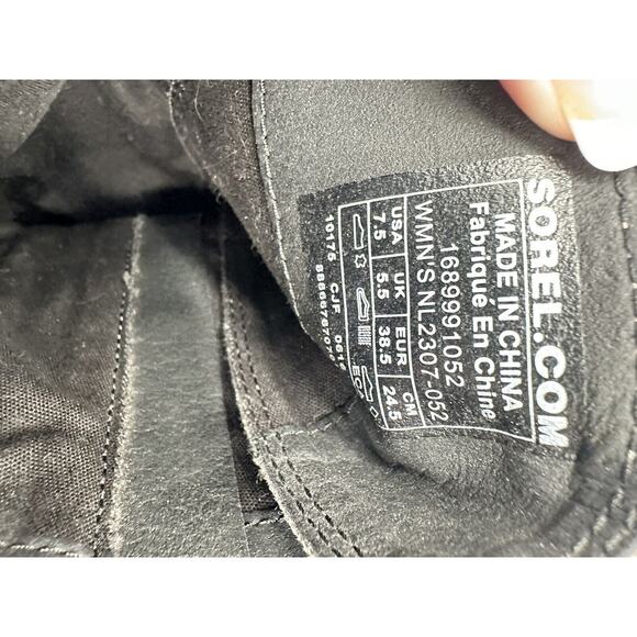 Sorel Major Maverick Grey and Black Leather Lace Up Mid Calf Boots Size 7.5 - Picture 10 of 11